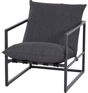 Siena Garden Gartenlounge-Sessel Monza, Lounge Sessel, Alu, Kissen jeans grey