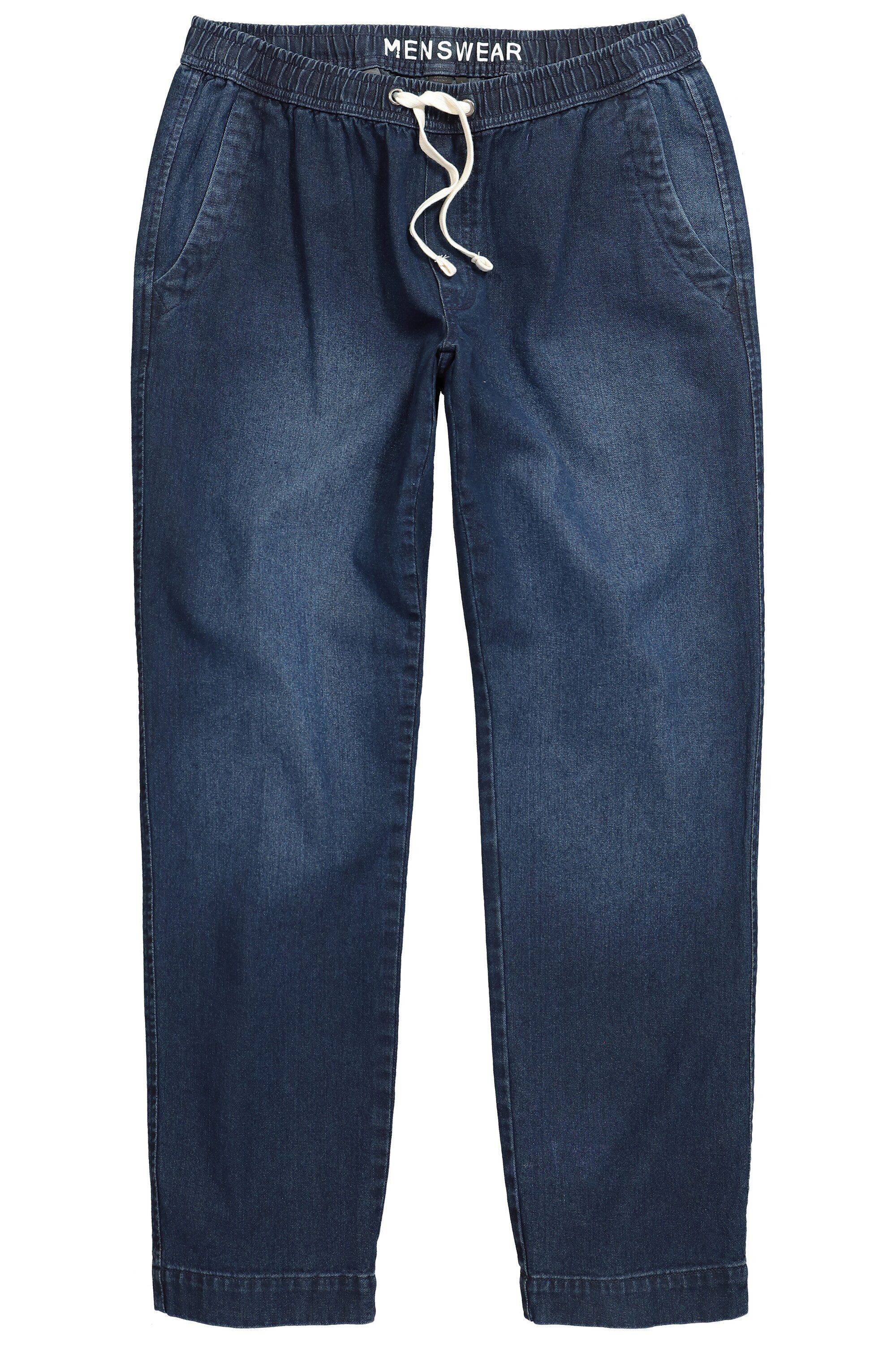 Men Plus 5-Pocket-Jeans Jeans Bauchfit Relaxed Fit Elastikbund bis 8 XL günstig online kaufen
