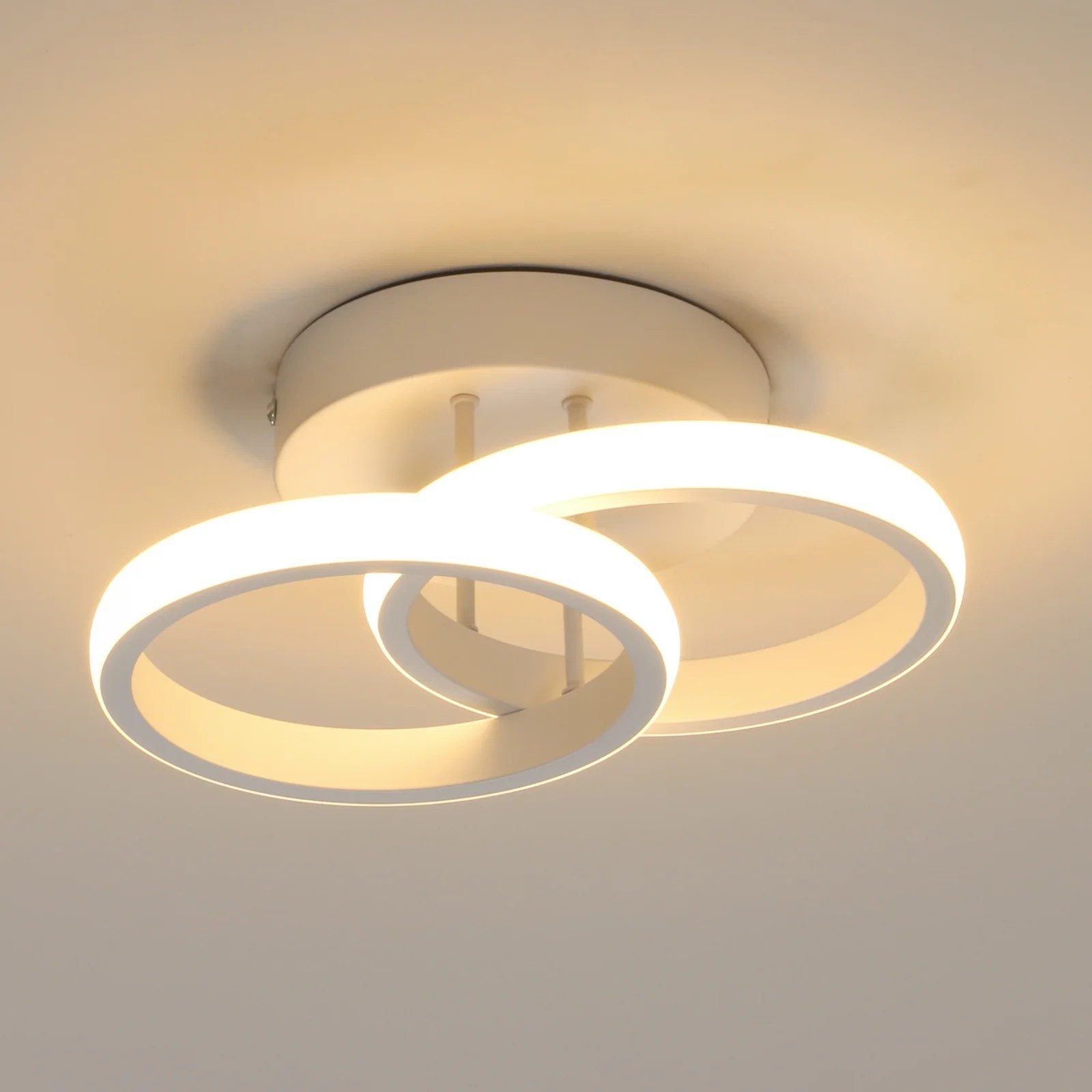 Goeco LED Deckenleuchte 2 Birnen, Runde günstig online kaufen