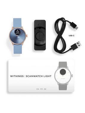 Withings Quarzuhr Withings HWA11-model 2-All-Int ScanWatch Light Blu