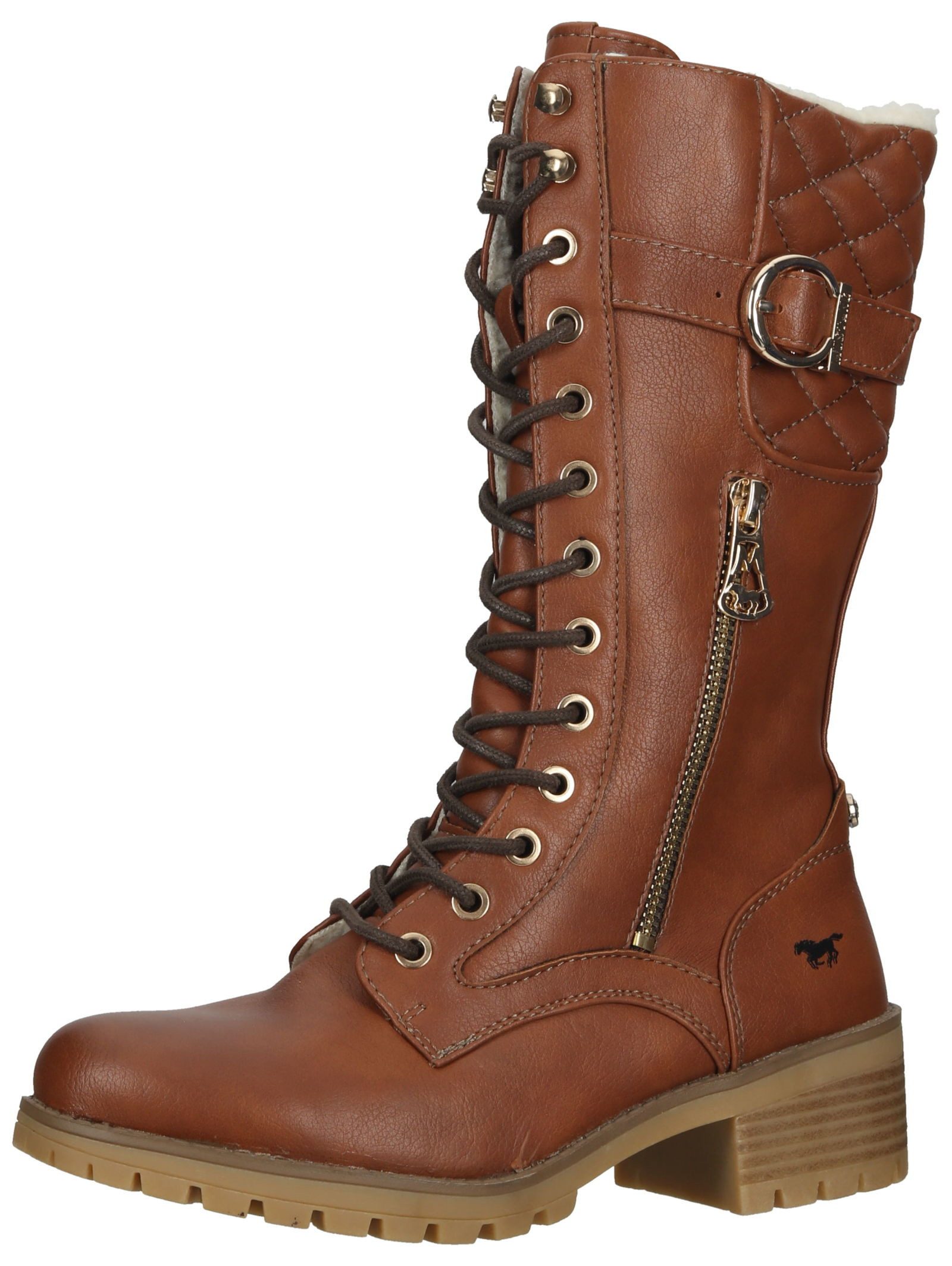 Mustang Shoes Stiefel Lederimitat Schnürstiefelette