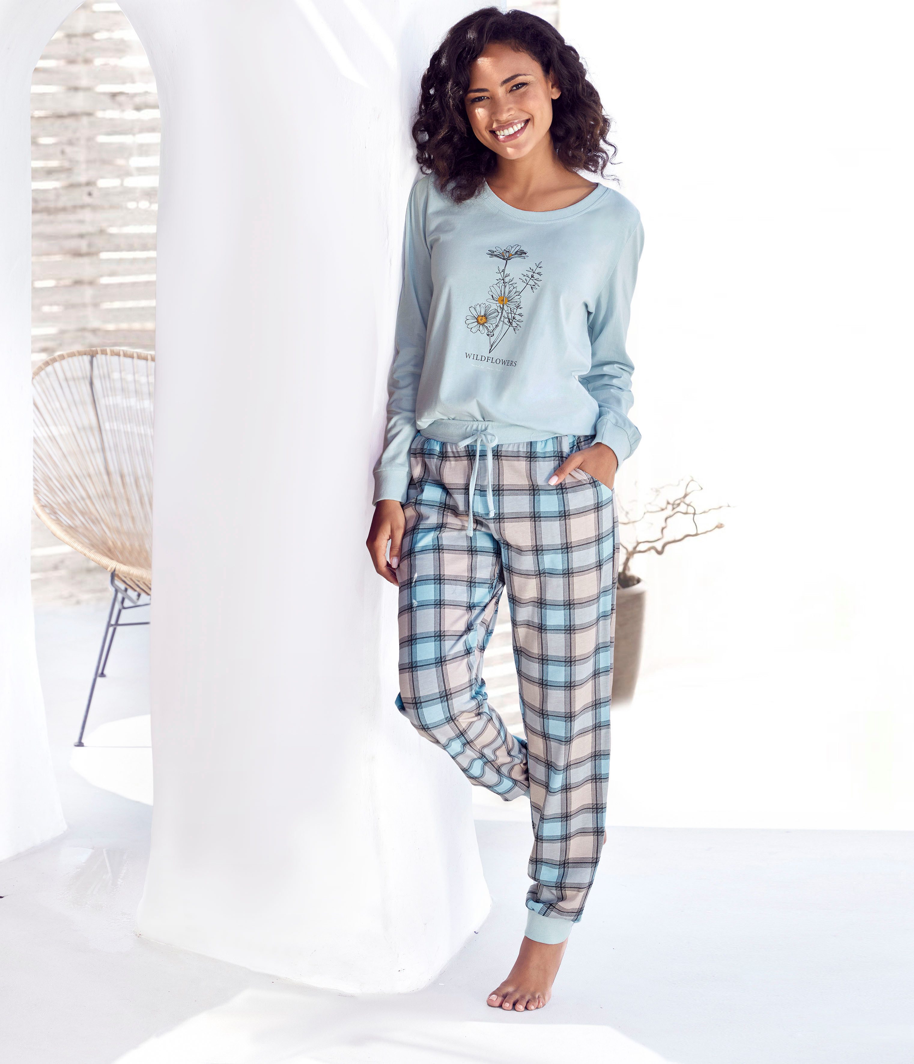 Vivance Dreams Pyjama (2 tlg., 2-teilig) mit Frontdruck günstig online kaufen