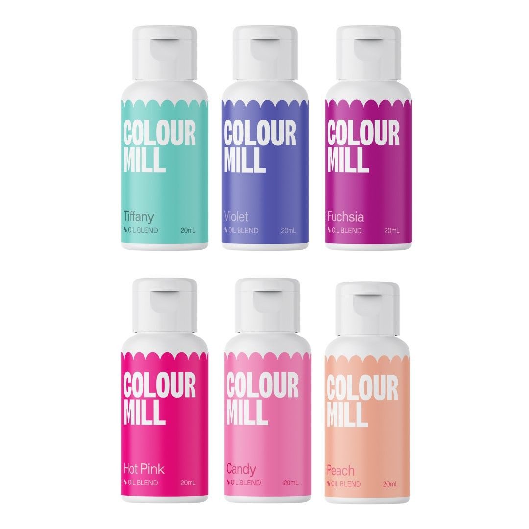 COLOUR MILL Backdekoration COLOUR MILL Öl Lebensmittelfarben Sets, 20 ml, (Set, 6 x 20 ml)