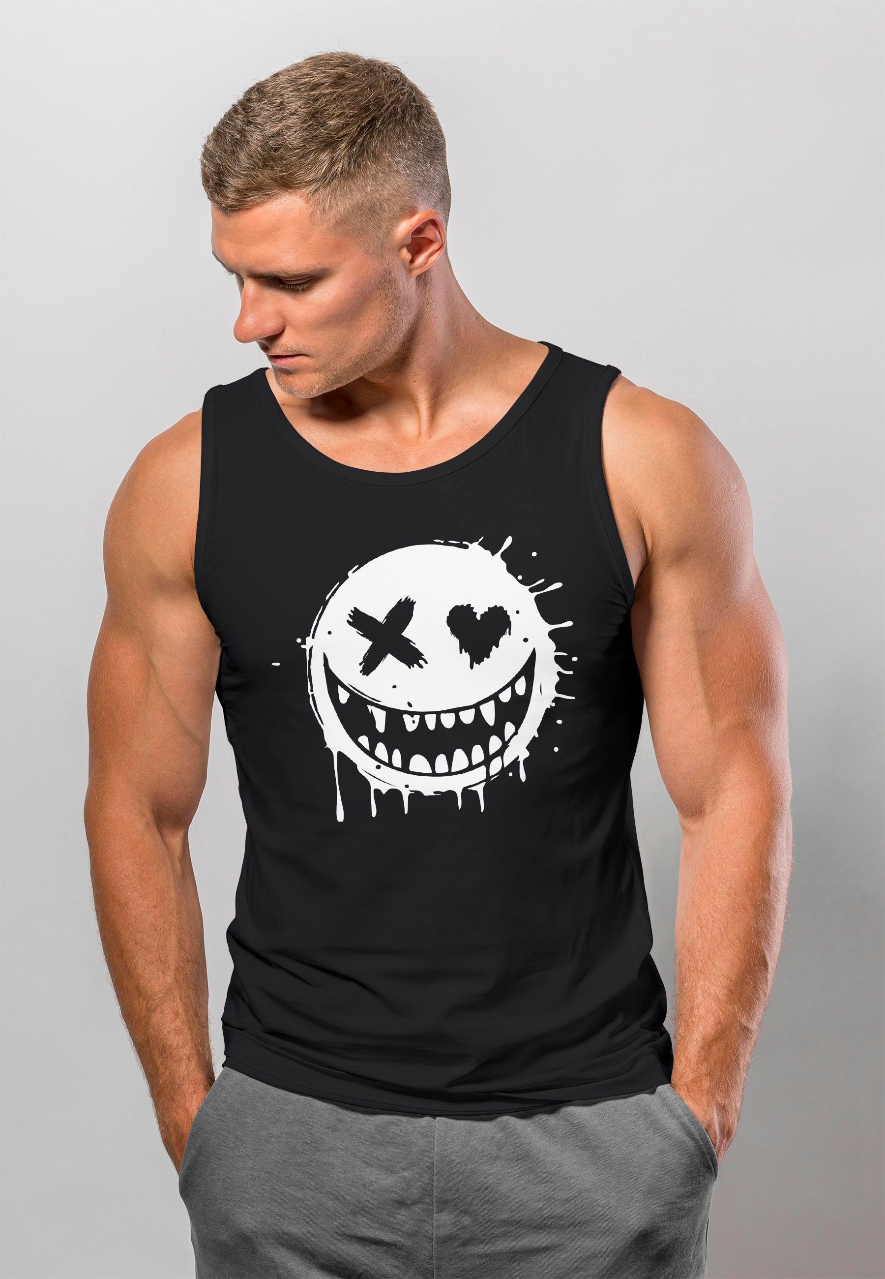 Neverless Tanktop Herren Tank-Top {replace} Muskelshirt mit Print – Bild 2 von 4