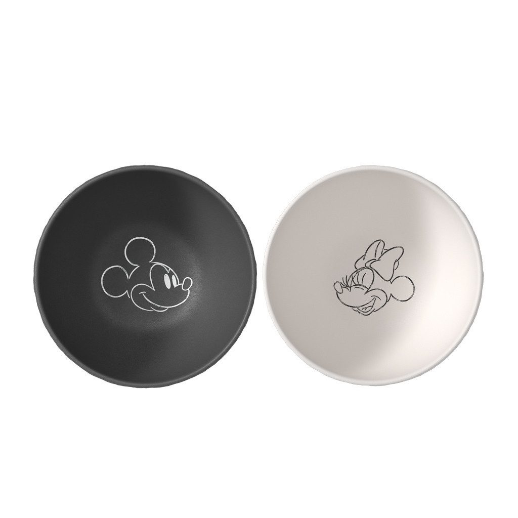 Villeroy & Boch Schale Manufacture Rock – Mickey Mouse Müslischalen, Porzellan, (2x Schale, 2-tlg)