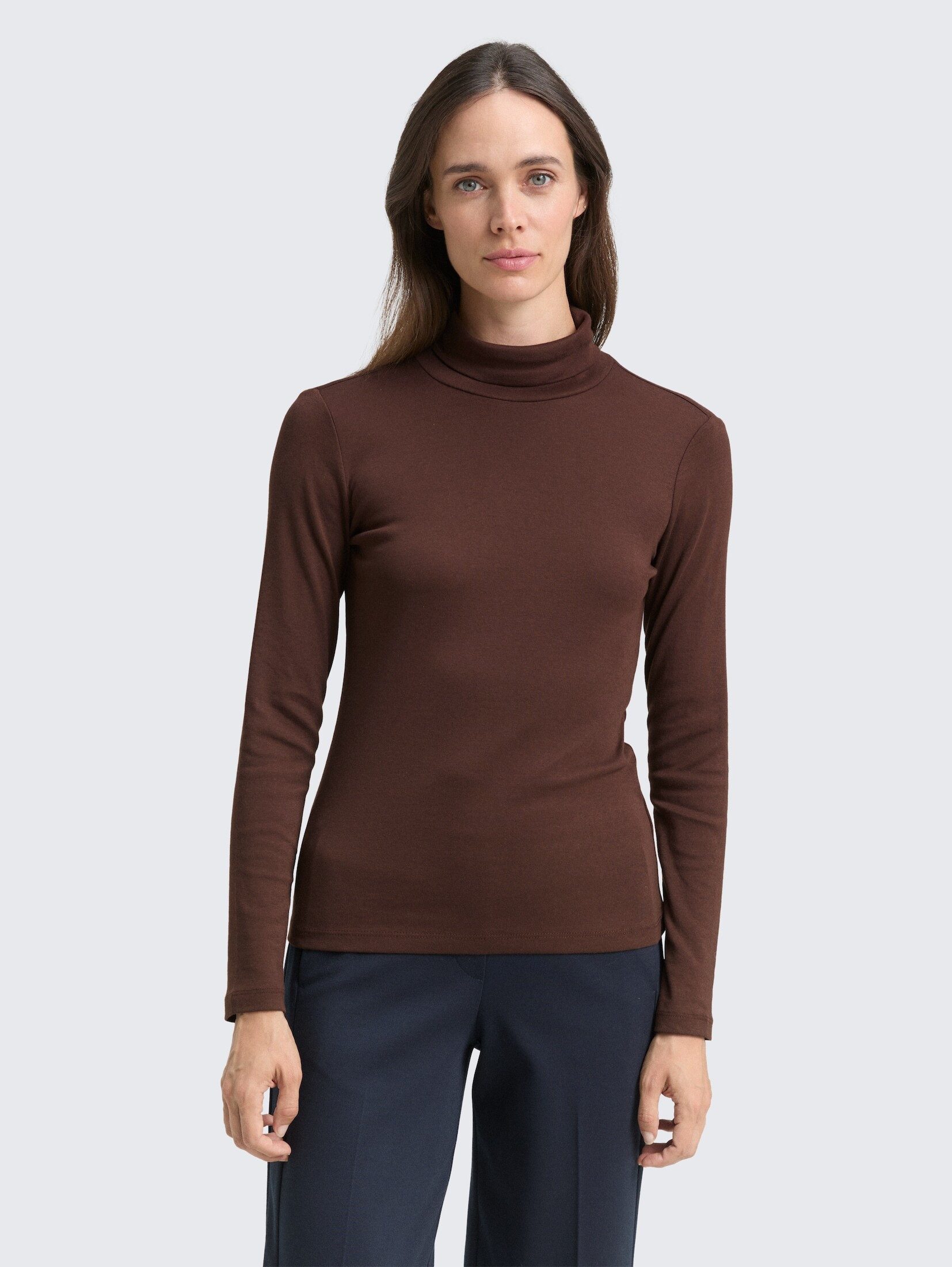 TOM TAILOR Langarmshirt Langarmshirt mit Rollkragen günstig online kaufen