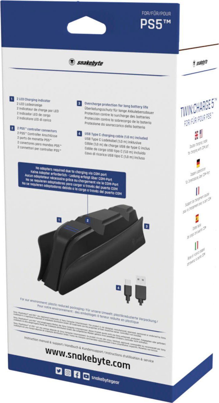 Snakebyte PS5 Twin:Charge 5 Controller-Ladestation