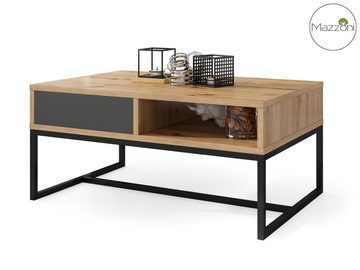 Mazzoni Couchtisch Design Tisch Nyx Wohnzimmertisch mit Schublade 60x90x40cm Ablage
