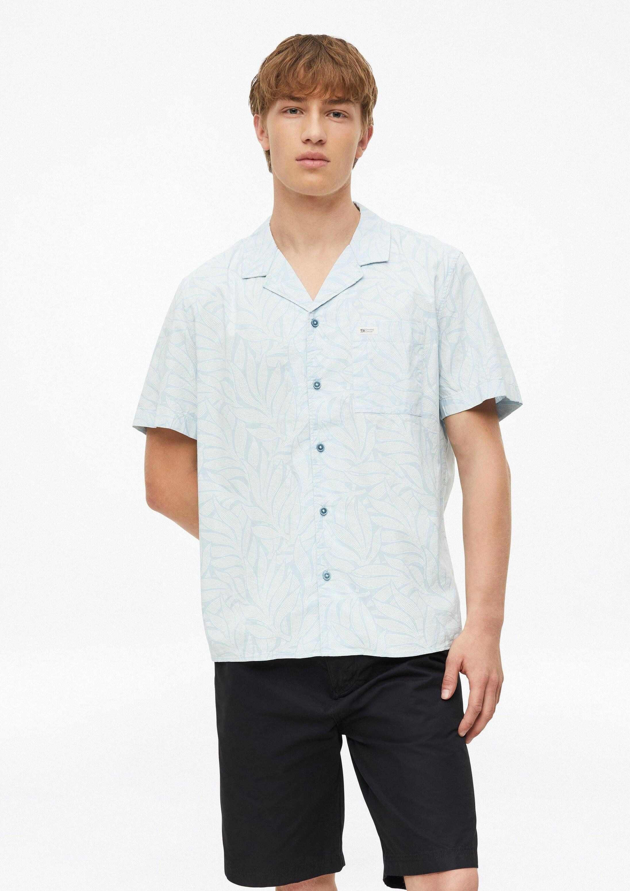 s.Oliver Kurzarmhemd Hemd Resort Fit: Gemustertes Kurzarmhemd aus Viskosemix