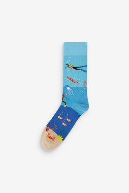 Next Kurzsocken Socken mit lustigen Mustern, 2er-Pack (2-Paar)