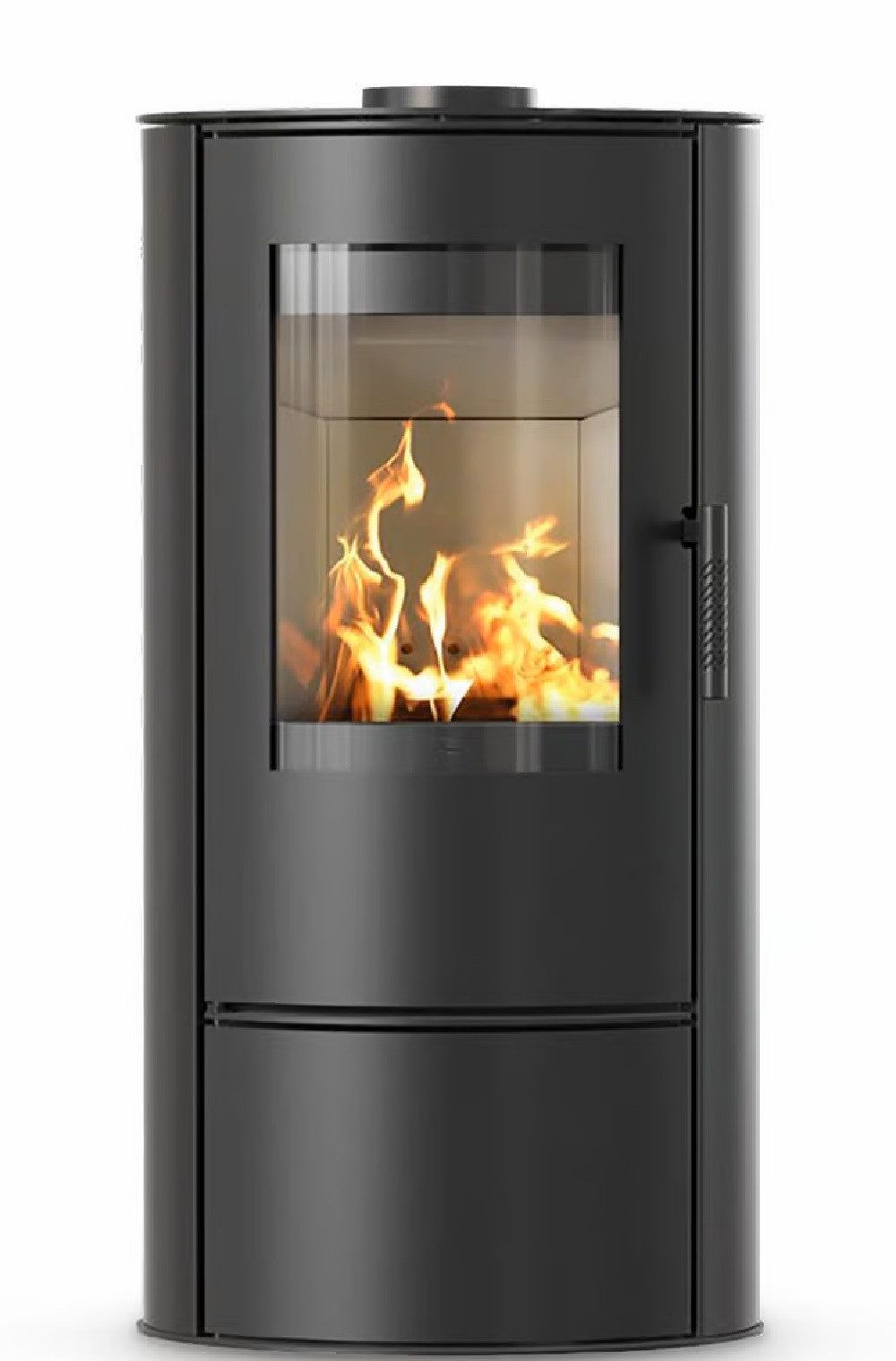 ILDNORD Kaminofen Ovaler Kaminofen LOKI, runde Sichtscheibe, 5,5 kW
