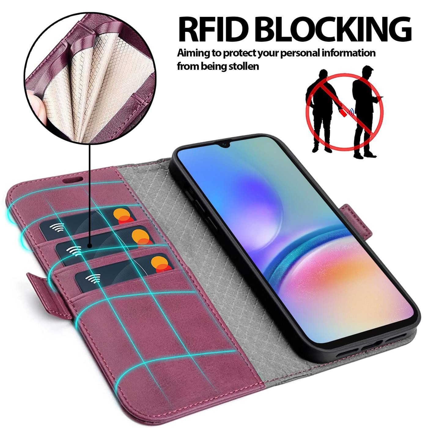 CoolGadget Handyhülle Book Case Elegance Tasche für Samsung Galaxy A16 5G 6,7 Zoll, Hülle Magnet Klapphülle Flip Case für Samsung A16 5G Schutzhülle – Bild 4 von 5