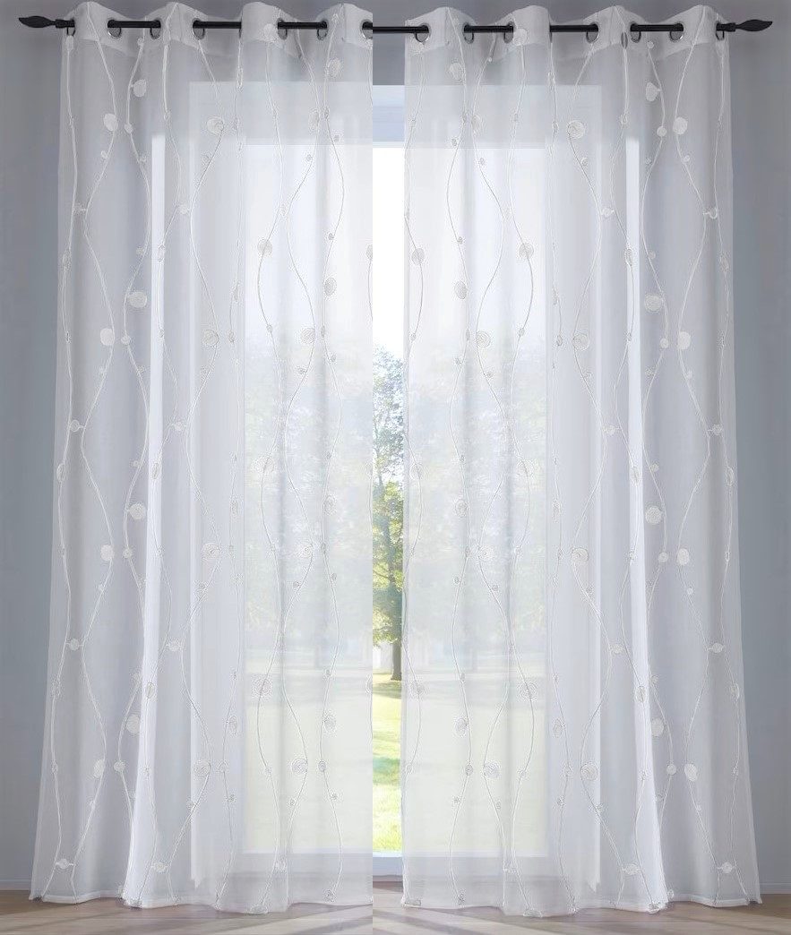 Kutti Vorhang Nelly (1 St), Ösen, halbtransparent, Voile, mit praktischen Ö günstig online kaufen