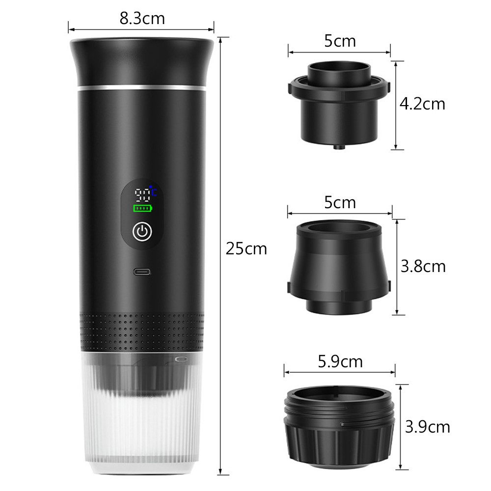 TUWENA Espressomaschine, Espressomaschine, 80ml Beheizte Kaffeemaschine für Büro, Reisen, Haus