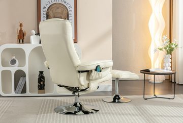 REDOM Massagesessel Massagestühle mit Hocker (mit 5-Punkte-Massagegerät;für Wohnzimmer Schlafzimmer), 5 Vibrationspunkte Massagegerät, 79x79x106cm