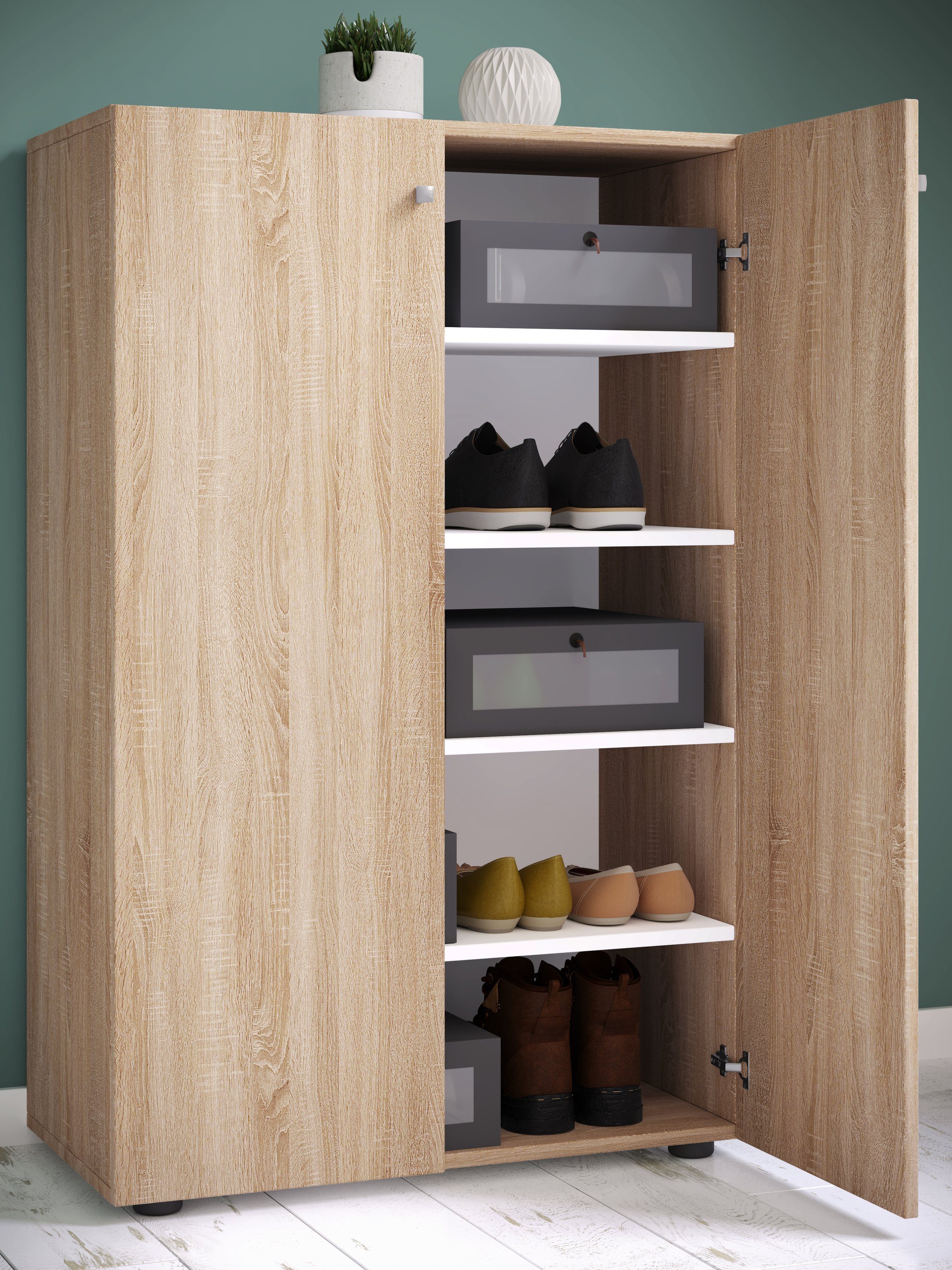 VCM Schuhschrank Lona XL 5 DT 110x70x39cm