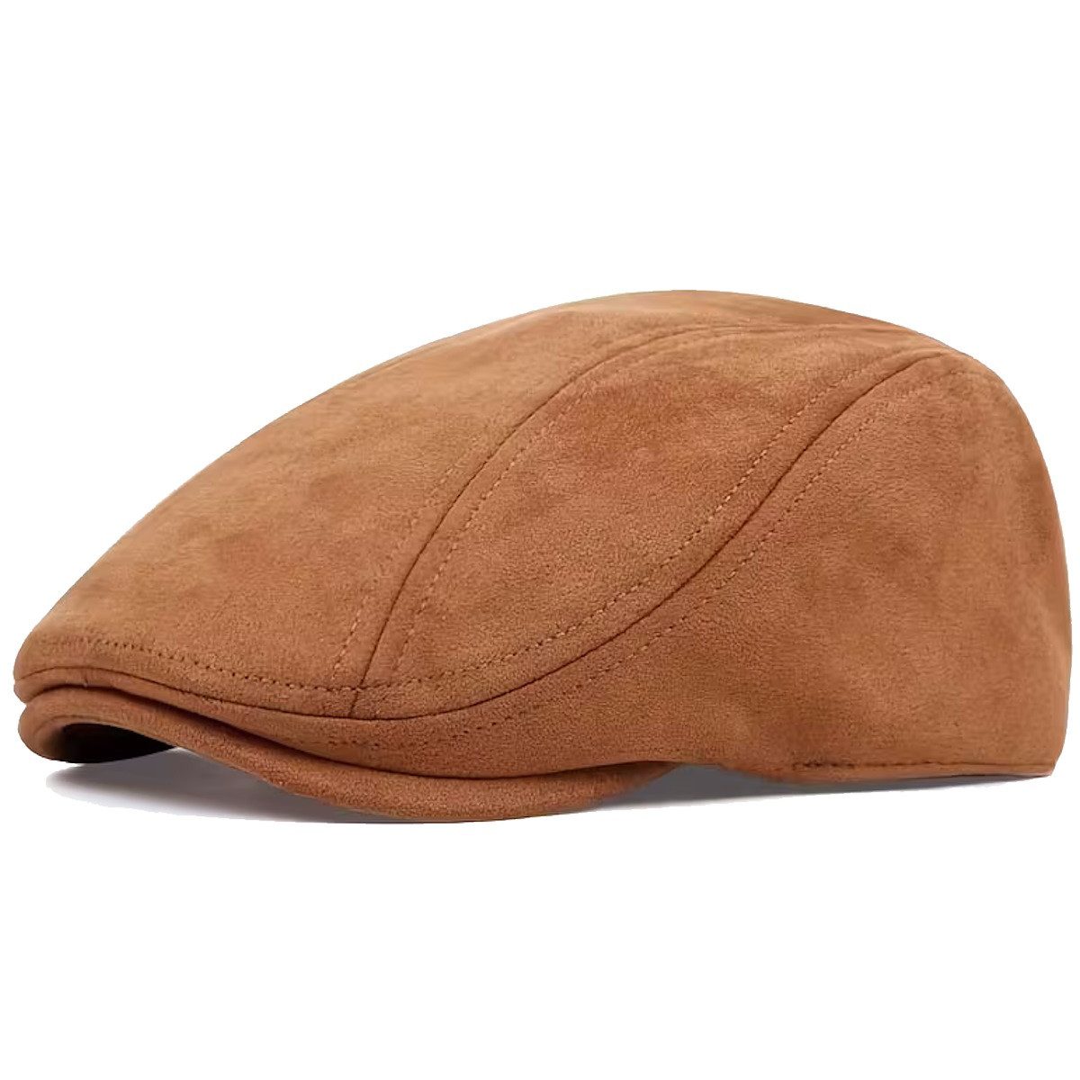 Sporty Flat Cap Schirmmütze Retro Vintage Schirmmütze Schiebermütze Wildleder Optik