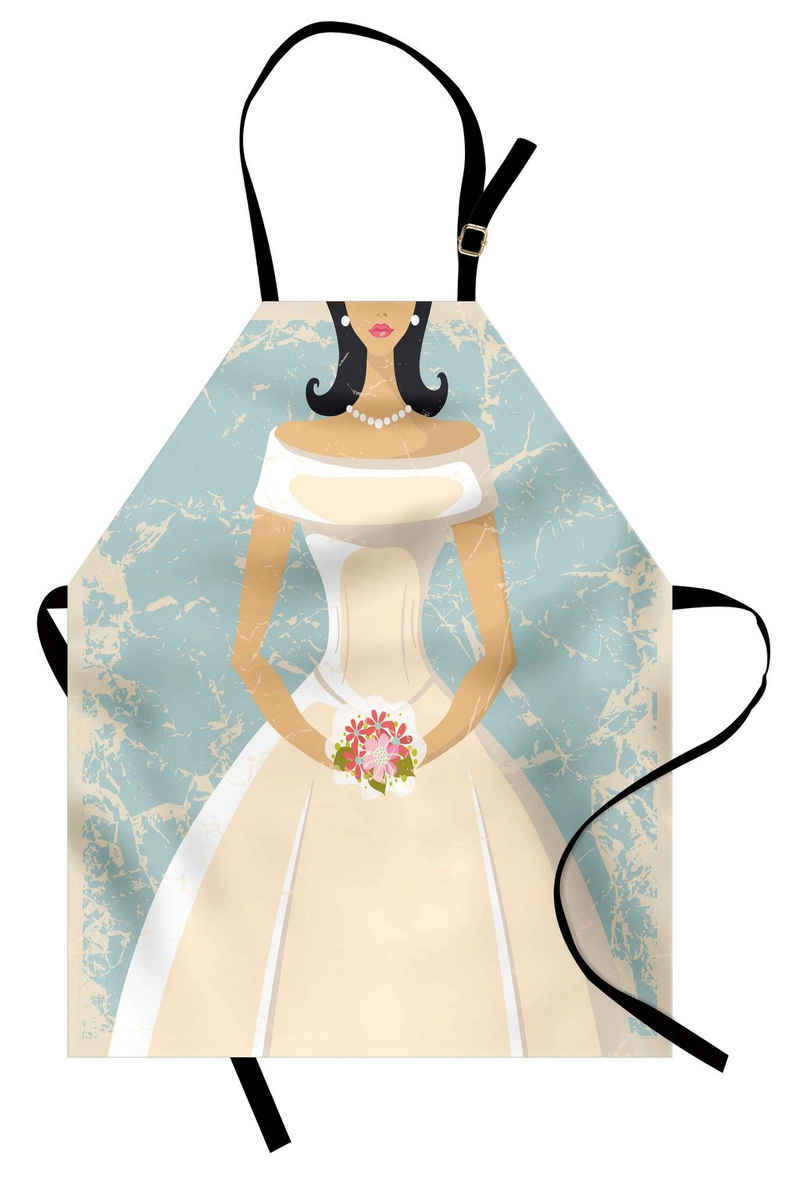 Abakuhaus Kochschürze Höhenverstellbar Klare Farben ohne verblassen, Grunge Sketch Braut Kleid