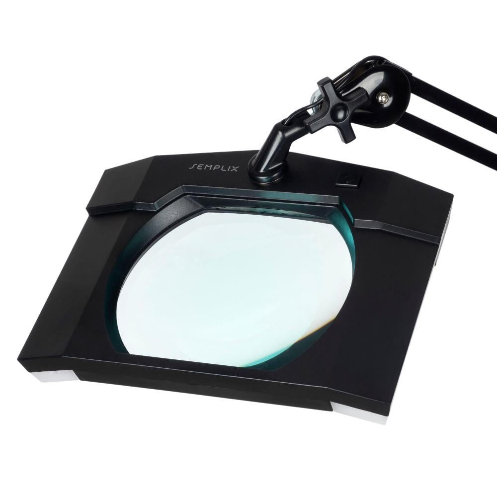 Semplix LED Arbeitslicht - LED Lupen-Lampe 3D Linse 189 x 157 mm / Tischklemme