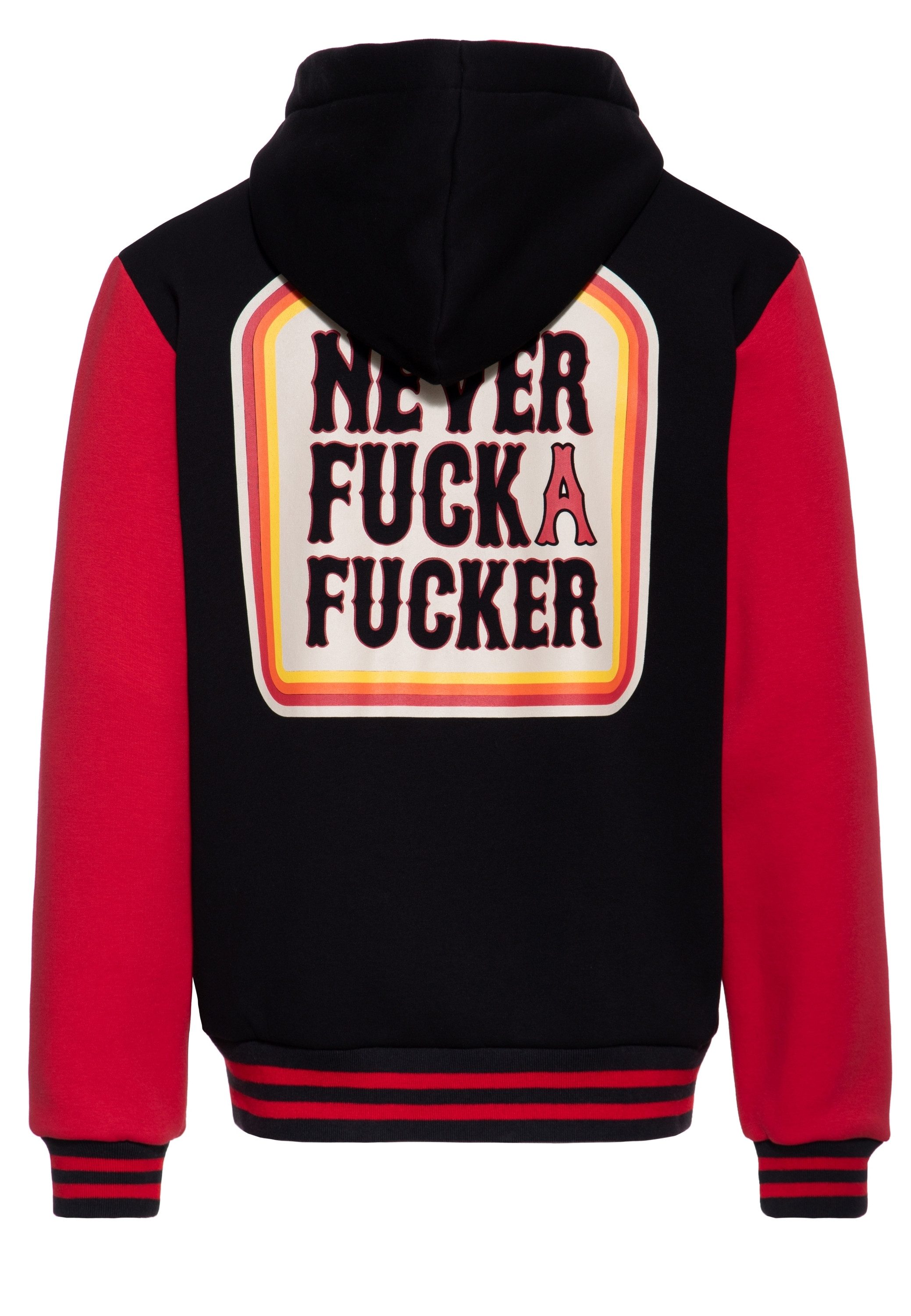 KingKerosin Kapuzensweatjacke Never Fuck A Fucker (1-tlg) mit Statement-Print
