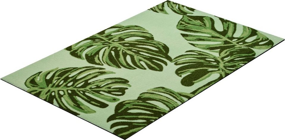 Teppich Aracea, Grund, rechteckig, Höhe: 8 mm, In- und Outdoor geeignet, Teppich  im Monstera-Design