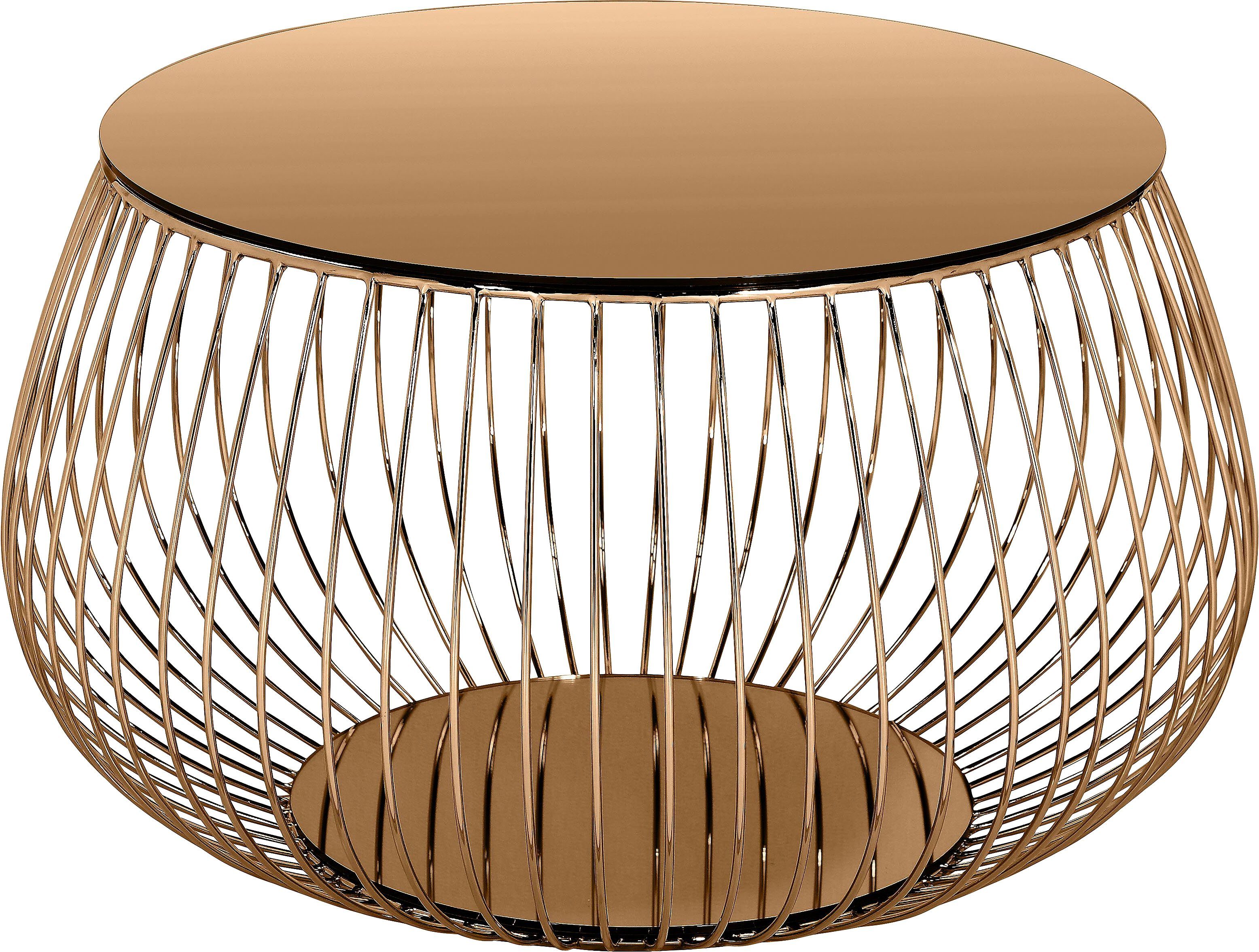 SalesFever Couchtisch Coffeetable: Stilvolle Wohnzimmer-Ergänzung, Kristall günstig online kaufen