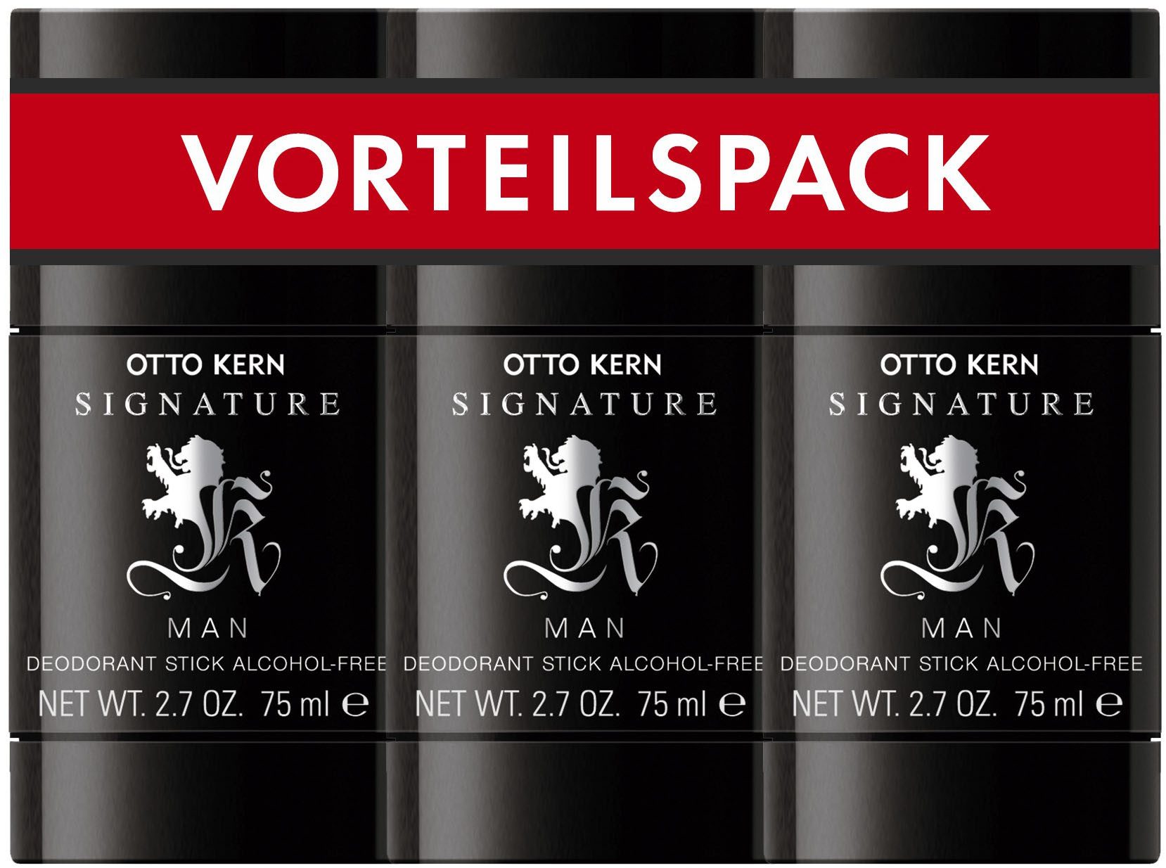 Otto Kern Deo-Set Signature Man, Spar-Set, 3-tlg., mit einer energetischen Kopfnote