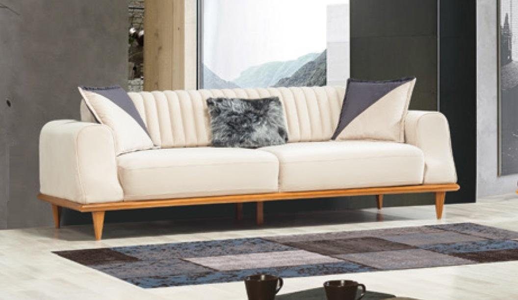 JVmoebel Sofa, Sofa Beige 3 Chesterfield Design Elegantes Sitzer Wohnzimmer