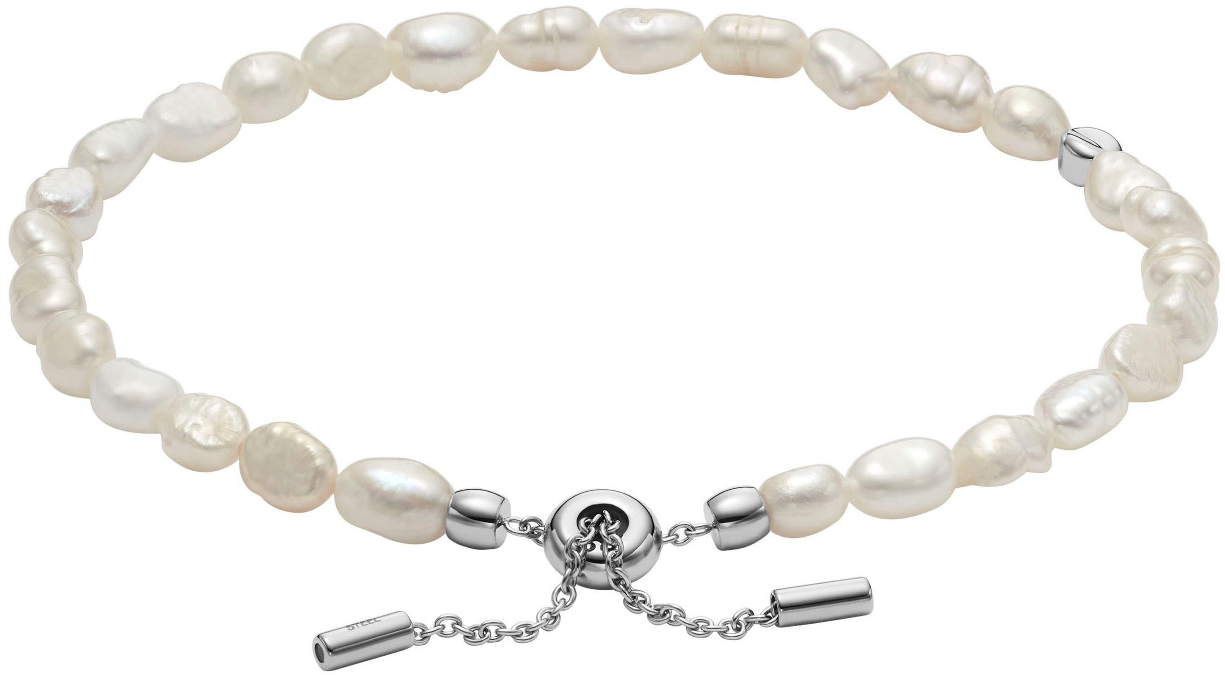 SKAGEN Armband Schmuck Geschenk Edelstahl Armkette AGNETHE PEARL, mit Süßwa günstig online kaufen