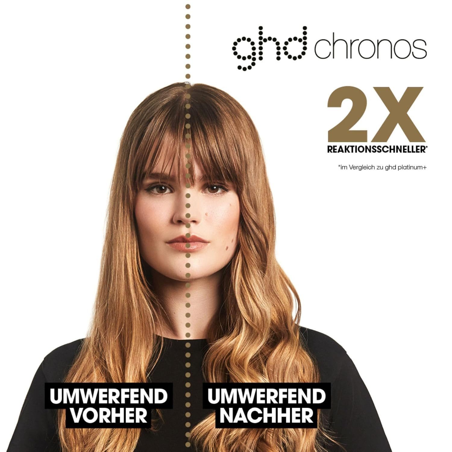 GHD Glätteisen chronos styler: Fortschrittlichster smarter Styler, 3x schnelleres Styling, mehr Glanz, keine Hitzeschäden weiß