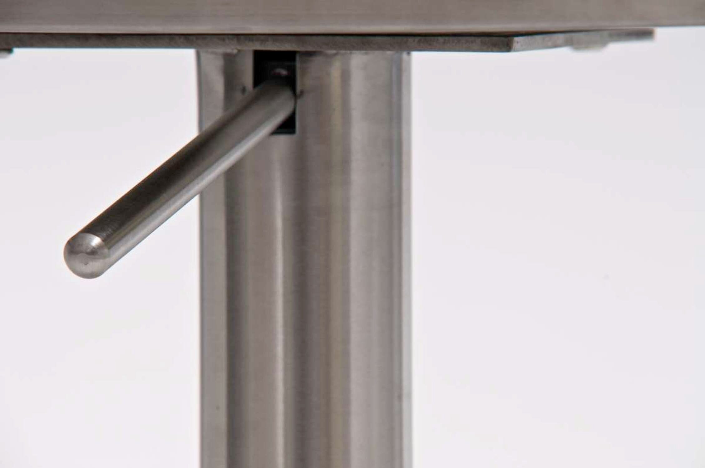TPFLiving Barhocker drehbar Theke - Fußstütze Kunstleder - Panda höhenverstellbar - - 360° für Hocker Grau Sitzfläche: (mit Edelstahl Küche), &