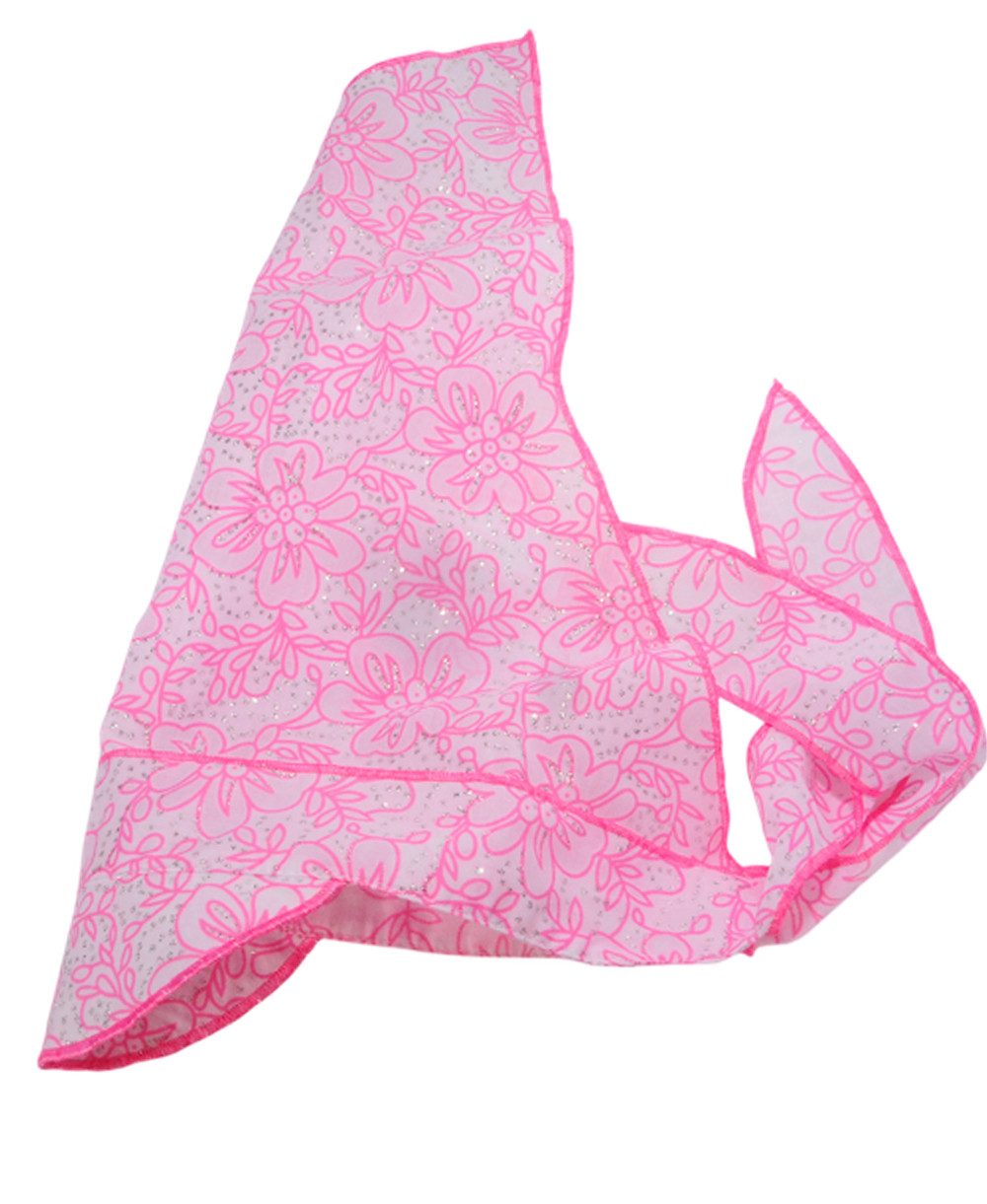 La Bortini Kopftuch Baby und Kinder Bandana Tuch Sommer Mütze Dreieckstuch in Rosa, leicht, gemustert, Universelle Größe durch Bindebänder