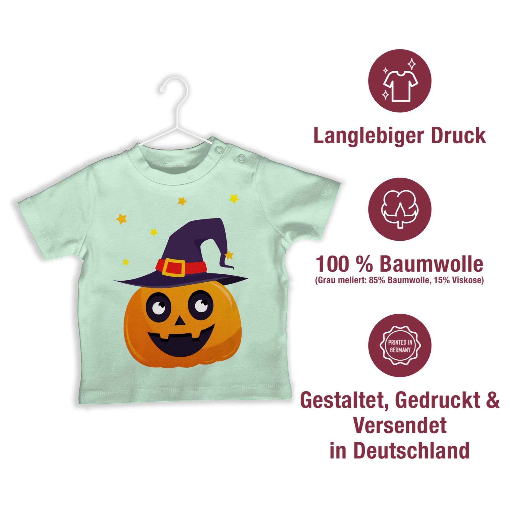 Mintgrün Kostüme Shirtracer Niedlich Kürbis für Pumpkin Halloween Baby 2 Süßer T-Shirt