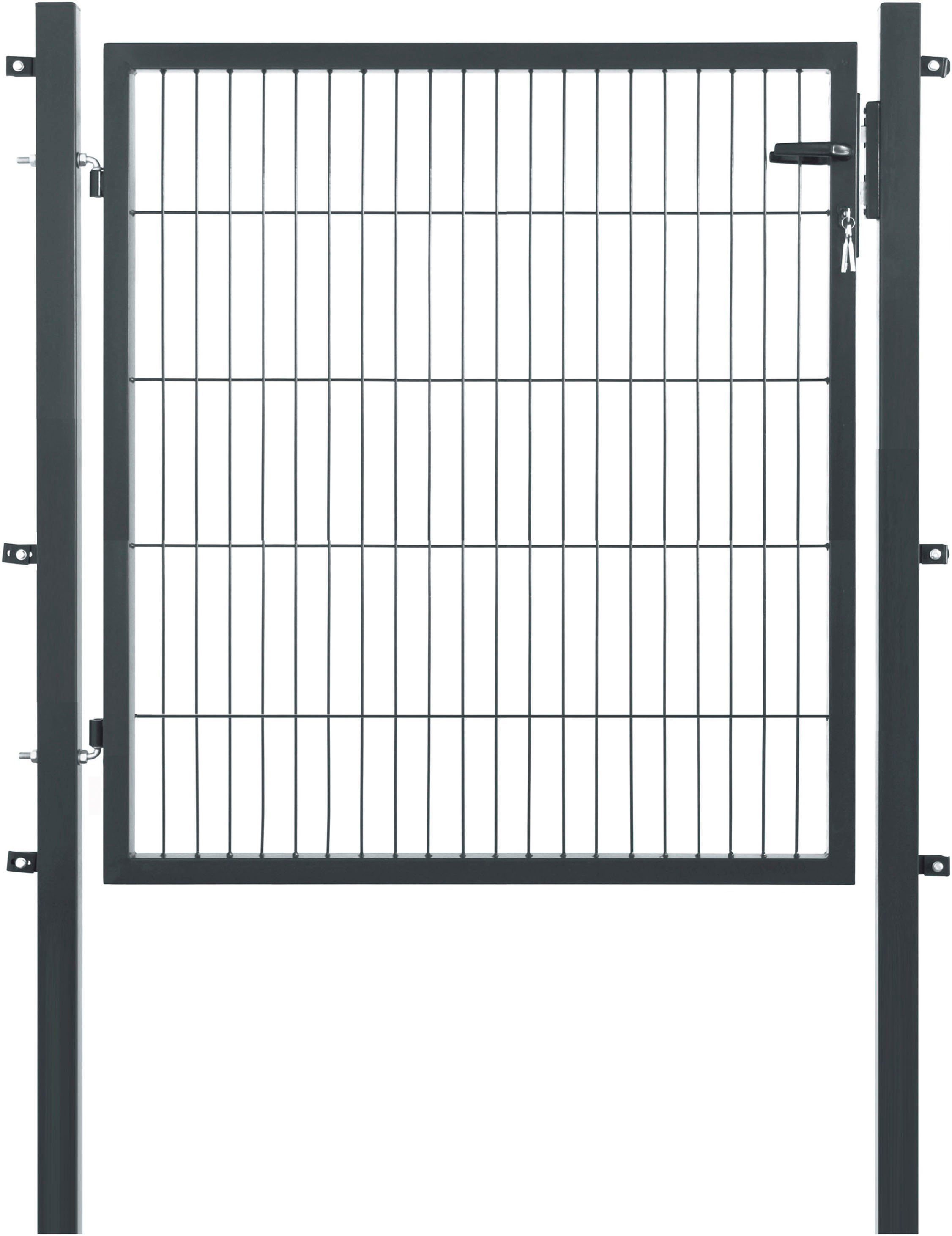 GARDEN 'N' MORE Zauneinzeltür Einzeltor Premium, (Set), 103 cm hoch, anthrazit