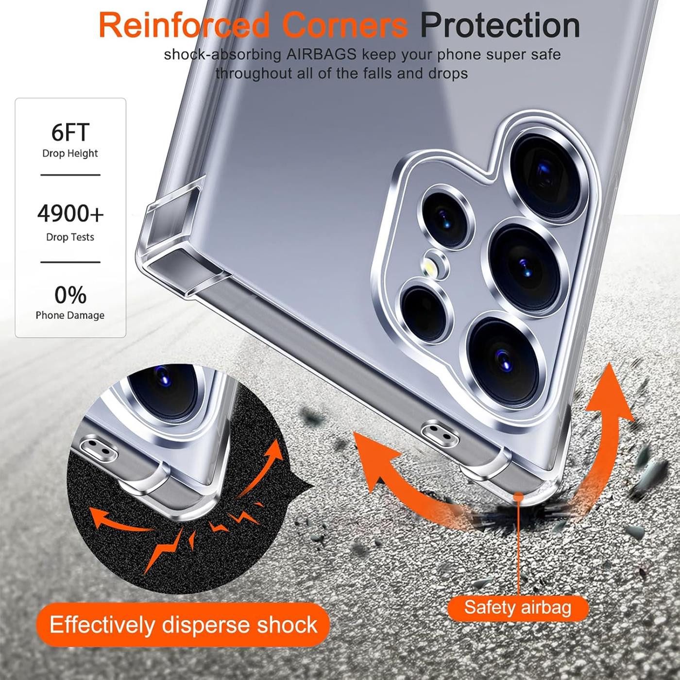 CoolGadget Handyhülle Anti Shock Rugged Case für Samsung Galaxy S25 Ultra 6,9 Zoll, Slim Cover mit Kantenschutz Schutzhülle für Samsung S25 Ultra Hülle – Bild 5 von 5