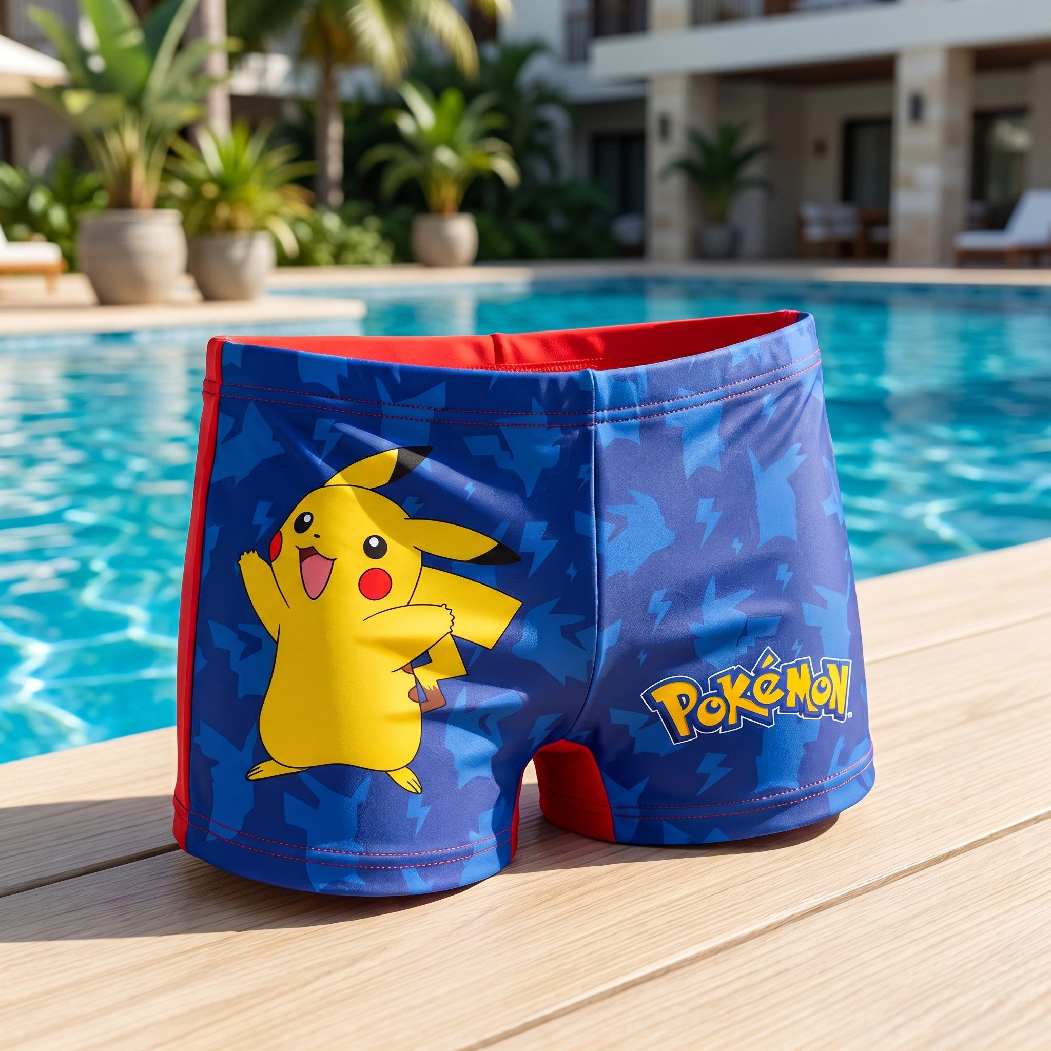 POKÉMON Badehose Pokemon Pikachu Kinder Badehose Badeshorts Shorts Schwimmhose Gr. 104 bis 128 – Bild 4 von 4