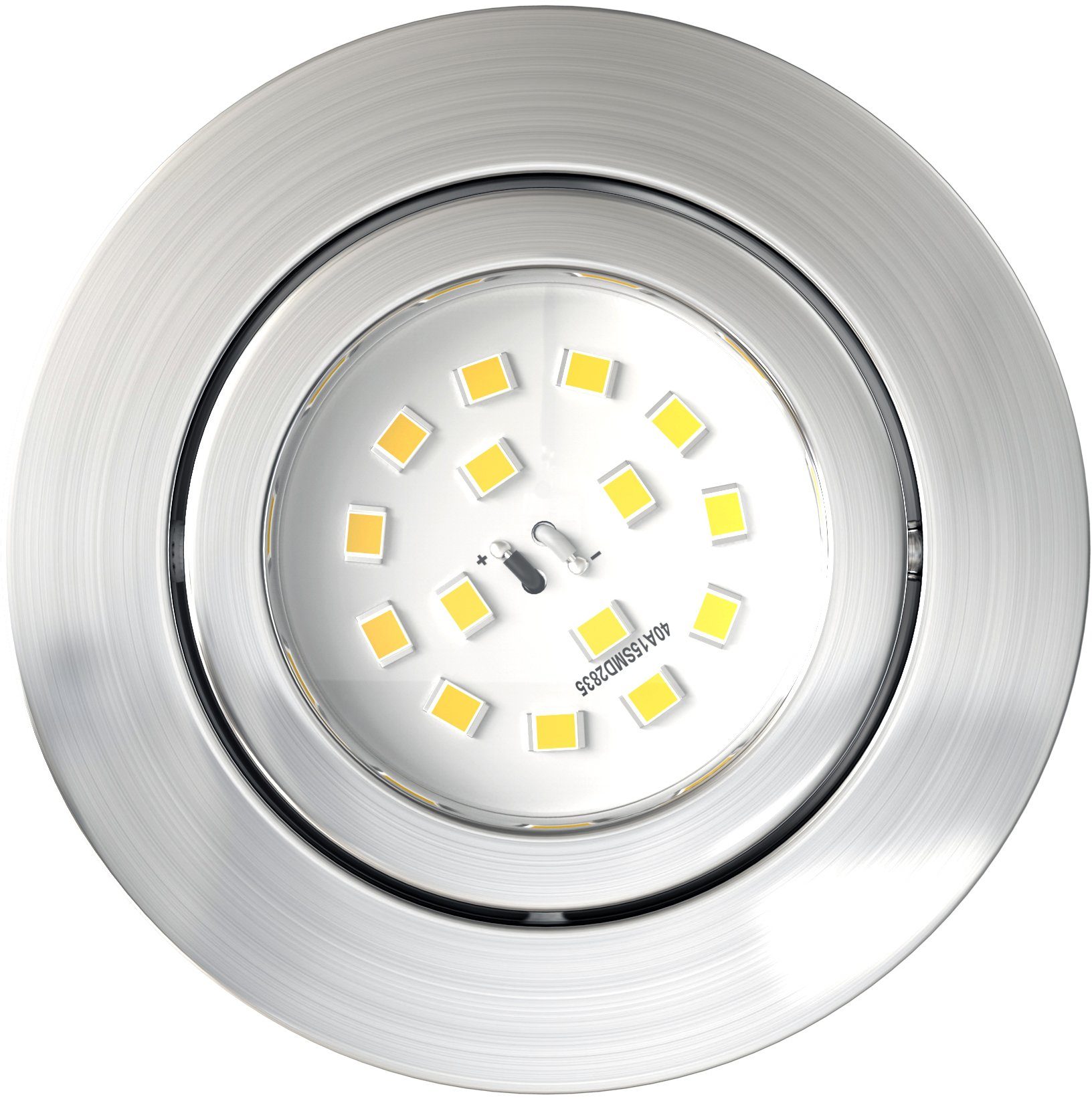 schwenkbar LED Einbauleuchte, Wandschalter, Warmweiß, 3-stufig, LED fest LED dimmbar, B.K.Licht Einbaustrahler, integriert,