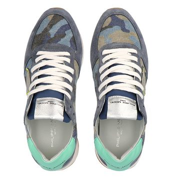 PHILIPPE MODEL Sneaker TROPEZ LOW Camouflage Bleu Sneaker