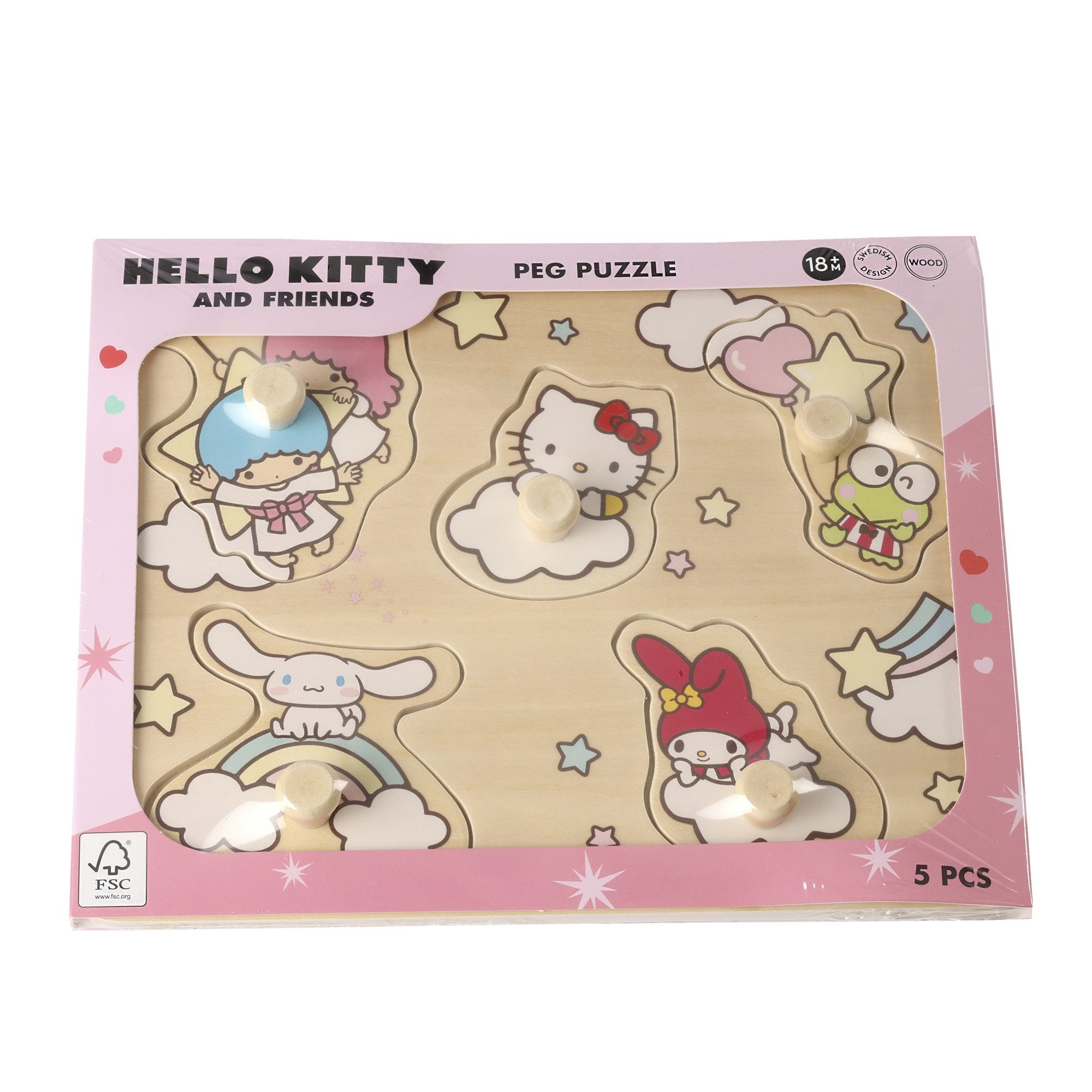 Micki Steckpuzzle Hello Kitty, 5 Puzzleteile