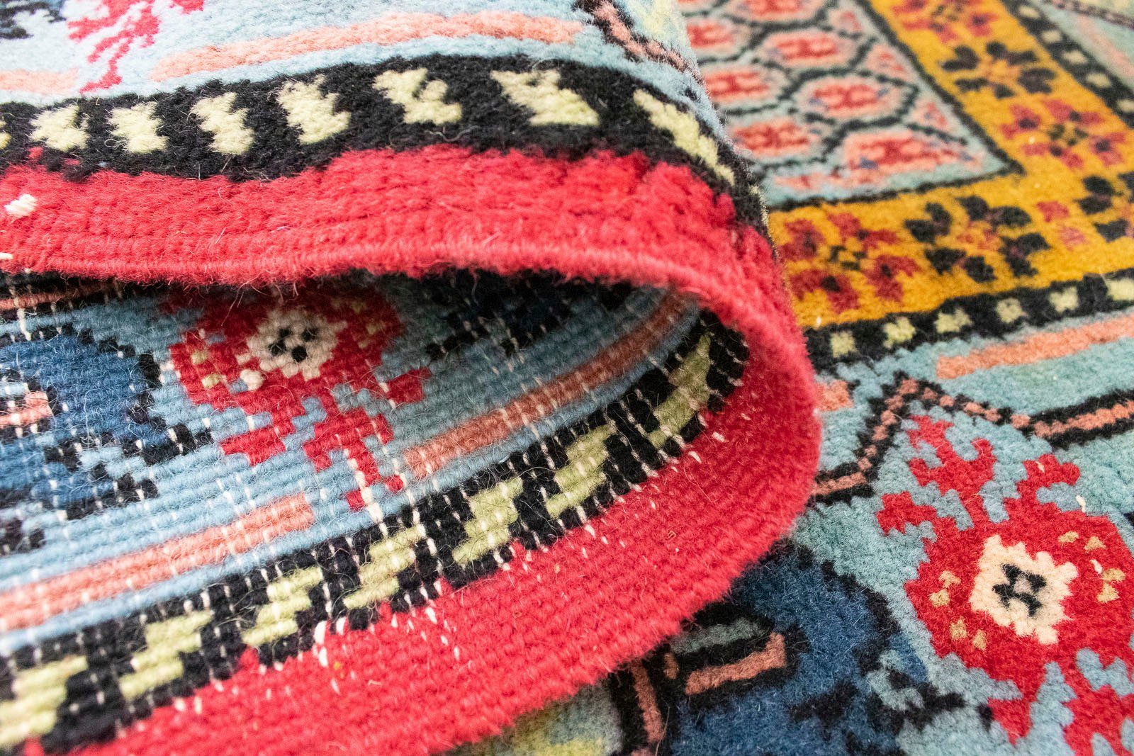Wollteppich »Heriz Teppich handgeknüpft rosa«, morgenland, rechteckig, Höhe 6 mm, handgeknüpft-kaufen