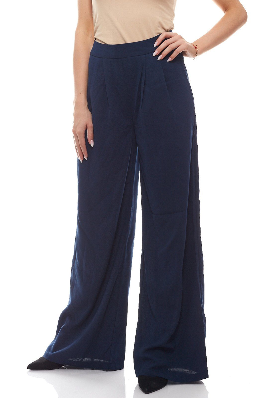 Funky Buddha Regular-fit-Jeans »FUNKY BUDDHA Marlene-Hose weite Damen  Culotte Mid Rise Business Navy« online kaufen | OTTO