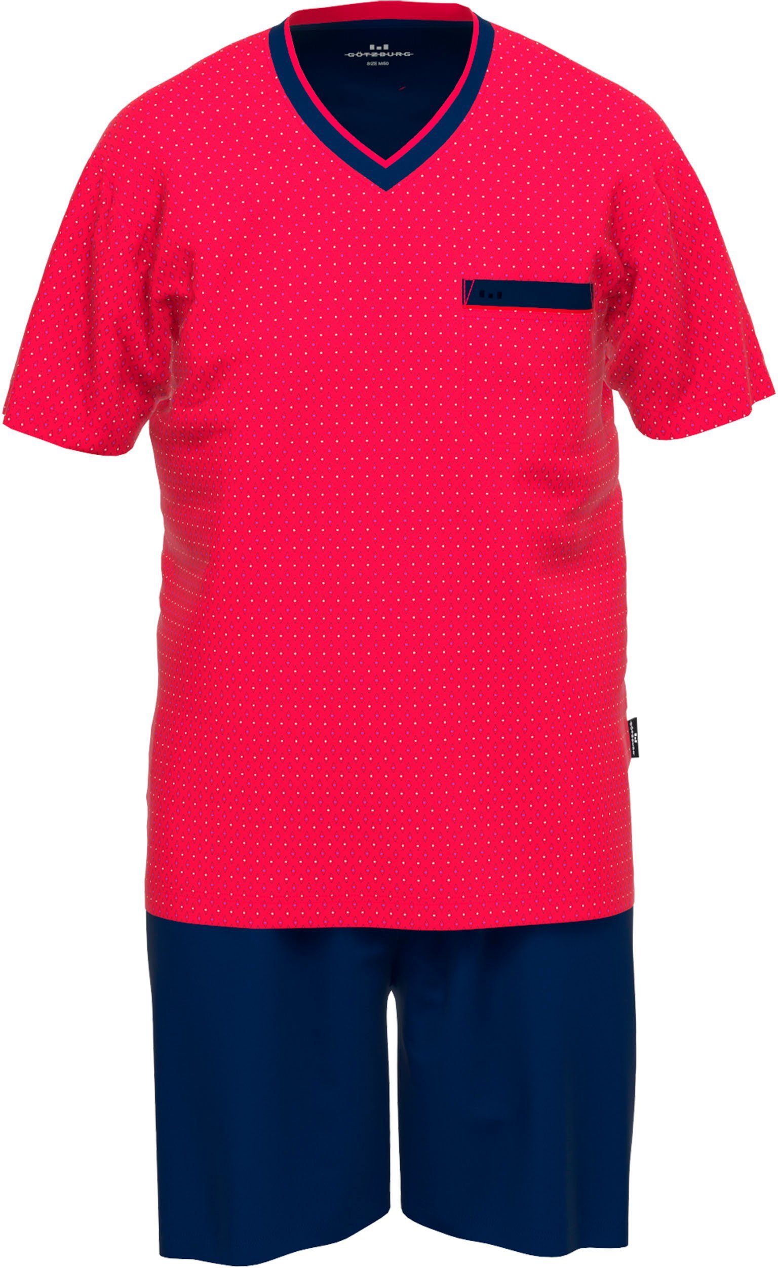 GÖTZBURG Shorty Manhattan (2 tlg) Kurzarm, V-Ausschnitt, kurze Hose, Baumwo günstig online kaufen