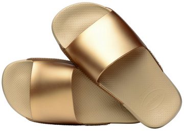 Havaianas SLIDE CLASSIC METALLIC Badepantolette, Sommerschuh, Schlappen, Poolslides in Metallic Optik, bequeme Form