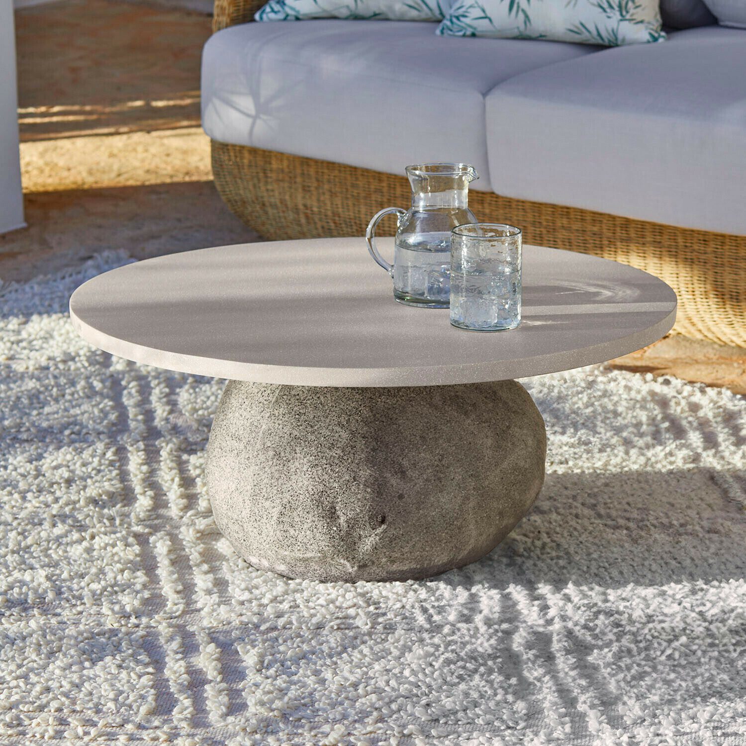 Mirabeau Gartentisch Couchtisch Orivana grau/beige