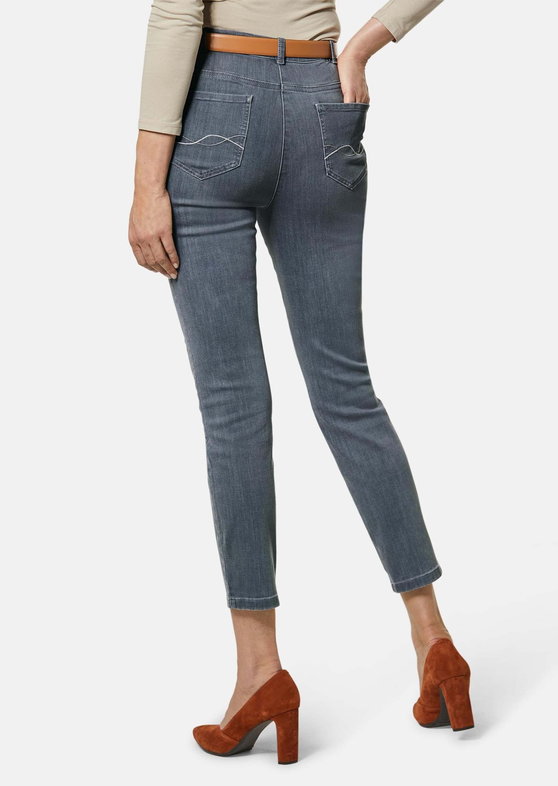 GOLDNER 7/8-Caprijeans Verkürzte Jeanshose ANNA