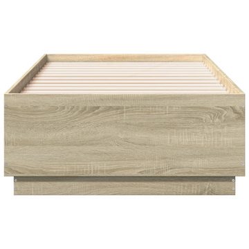 vidaXL Bett Bettgestell Sonoma-Eiche 75x190 cm Holzwerkstoff