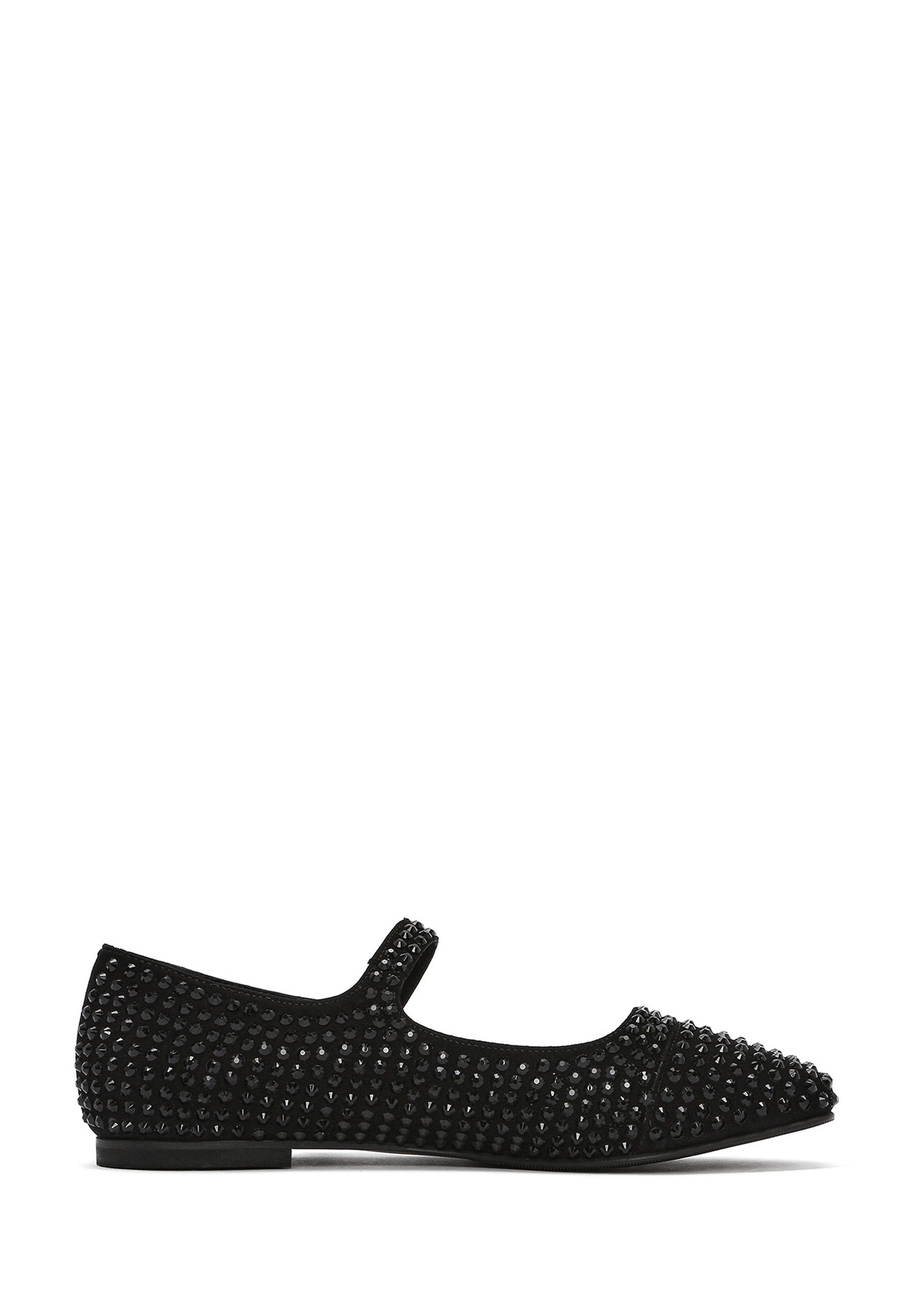 Derimod Ballerinas aus Leder Ballerina Echtes Leder, Nietenverzierung, Schnallenriemen, TPU-Sohle