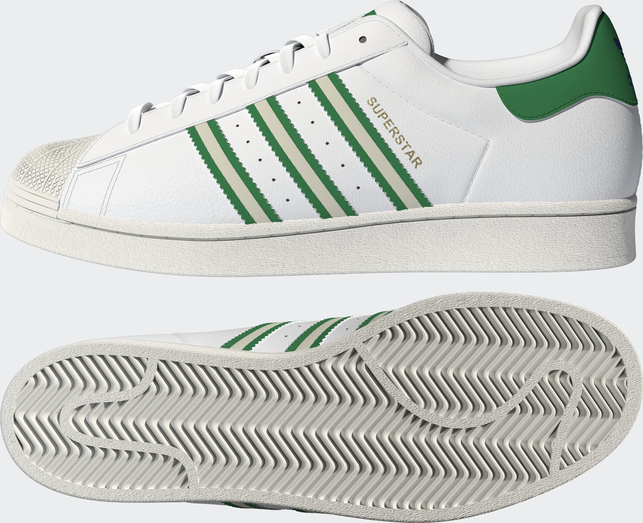weiß-grün Sneaker adidas Originals SUPERSTAR