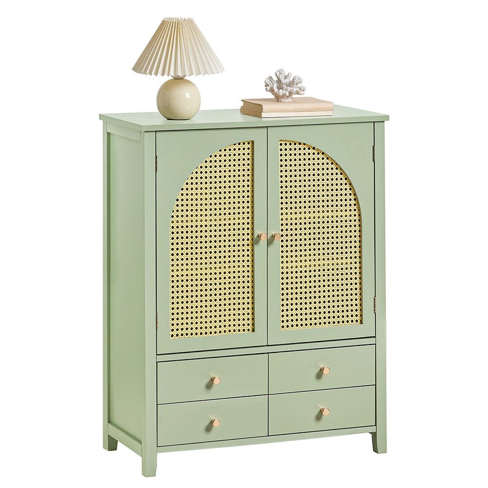 SoBuy Sideboard FSB72, Küchenschrank Schuhschrank mit GitteroptikTüren