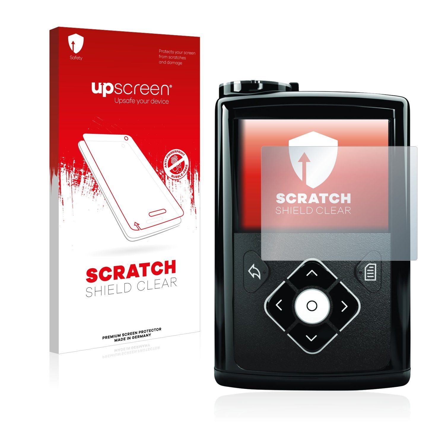 upscreen Schutzfolie für Medtronic Minimed 630G, Displayschutzfolie, Folie klar Anti-Scratch Anti-Fingerprint